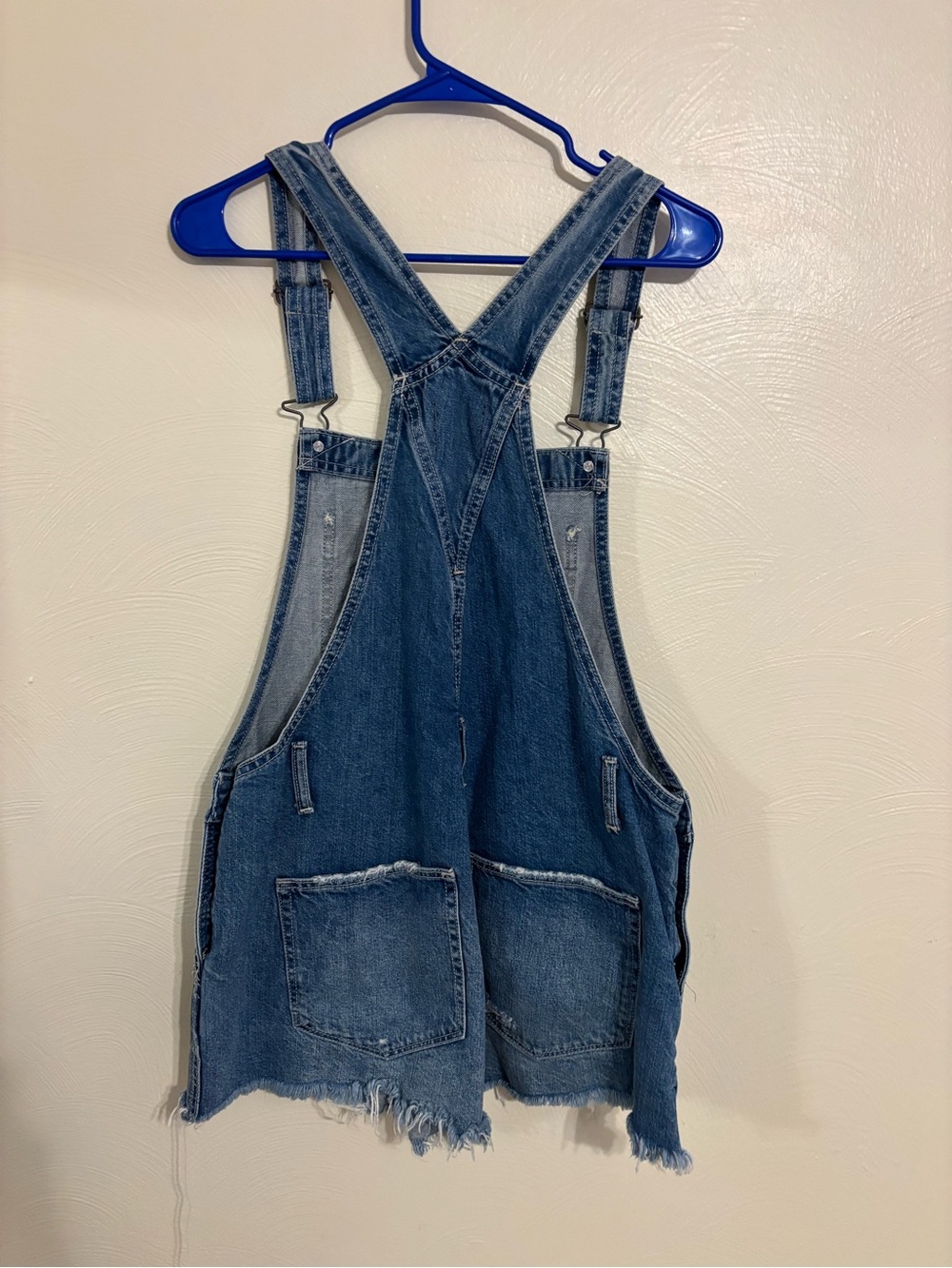 Abercrombie & Fitch M Distressed Denim Short Overalls - Picture 7 of 7